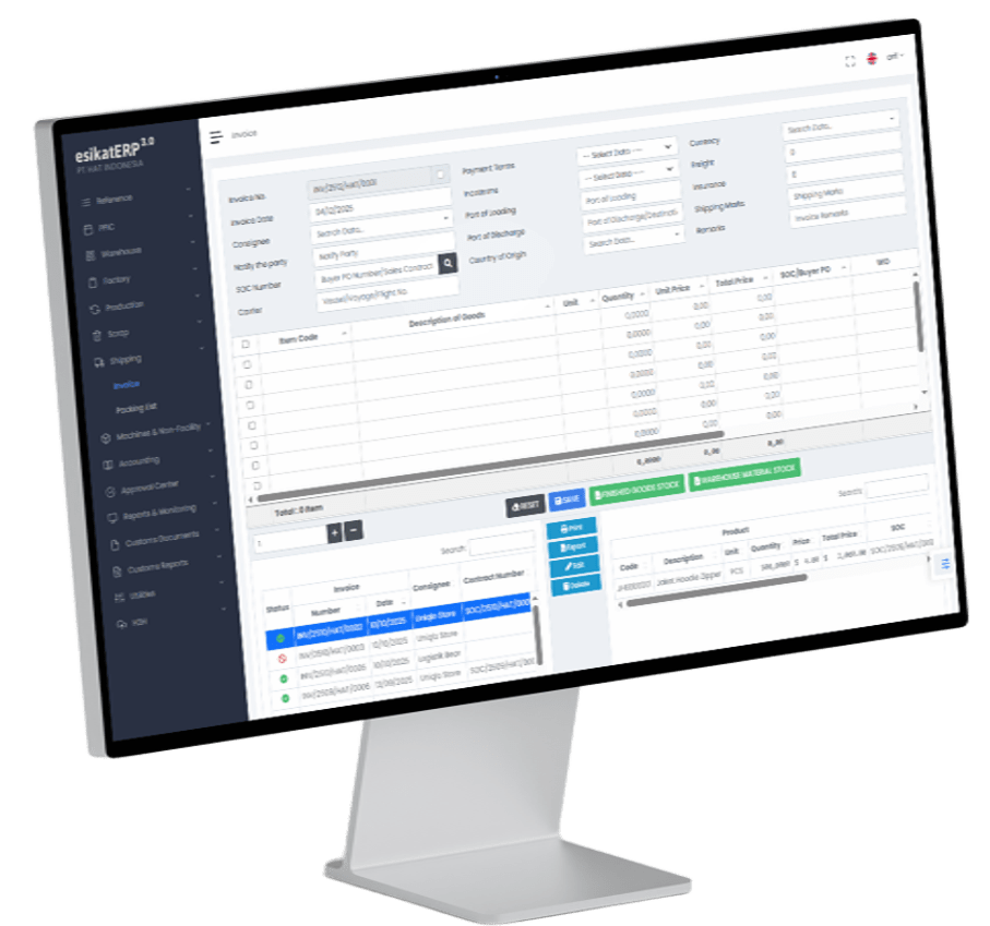 esikatERP Dashboard